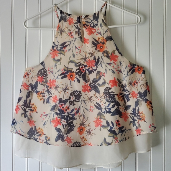 Sans Souci Floral Tank Women's Sz S - Picture 3 of 4